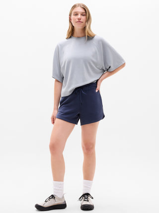Camiseta Oversized Manga Corta Detalle Acanalado