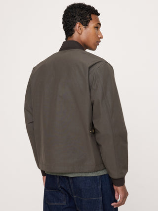 Herringbone Reversible Quilted Bomber Jacket.