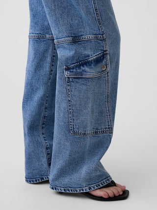 Jeans cargo holgados de tiro bajo, estilo años 90.