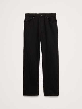 Jeans Holgado Talle Medio con Bolsillos