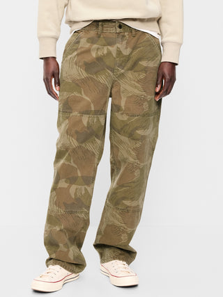 Pantalón de trabajo de lona holgado de los 90.