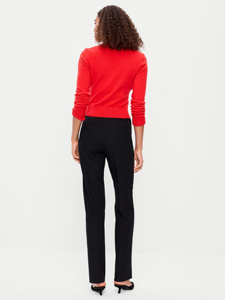 Pantalones de sarga de talle extra alto y pierna recta.