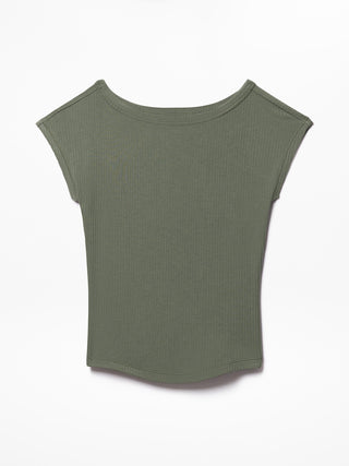 Perfect Rib Boatneck Tee.