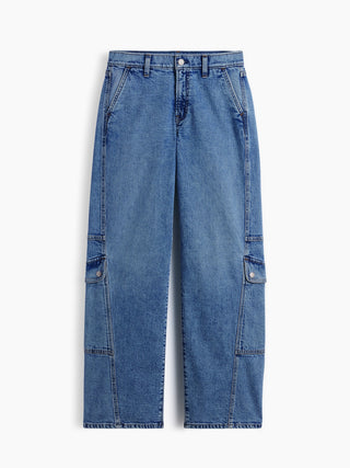 Jeans cargo holgados de tiro bajo, estilo años 90.