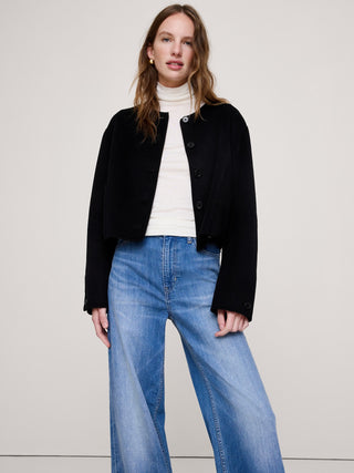 Double-Faced Cropped Jacket.
