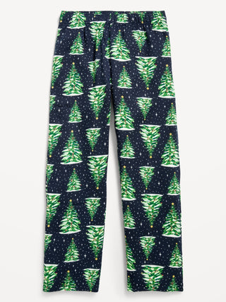 Pantalón de pijama unisex de franela estampado para niños.