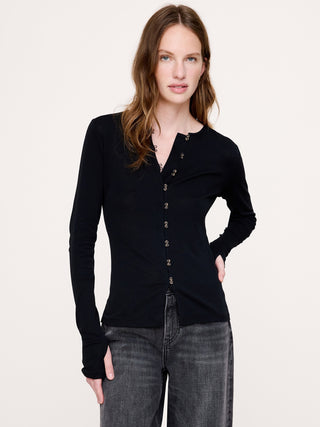 Airy Cotton Cardigan T-Shirt.