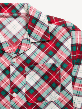 Conjunto de pantalón de pijama unisex de franela estampado para niños.