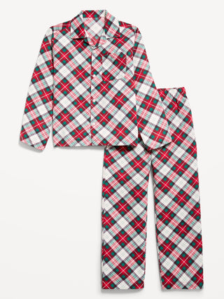 Conjunto de pantalón de pijama unisex de franela estampado para niños.