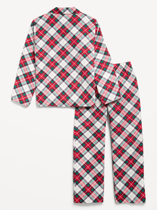 Conjunto de pantalón de pijama unisex de franela estampado para niños.