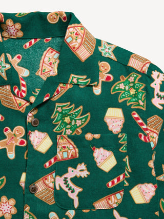 Conjunto de pantalón de pijama unisex de franela estampado para niños.