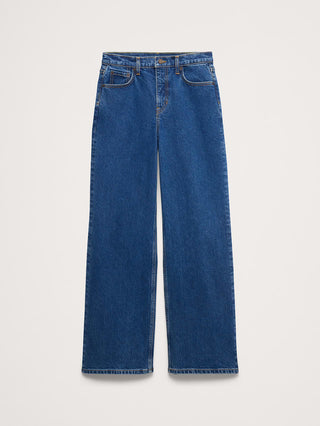 High-Waisted Flared Jeans with Pockets