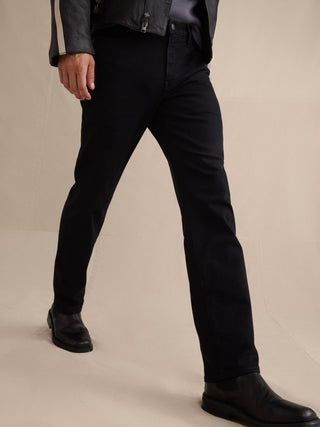 Jeans Rectos Talle Medio con Bolsillos