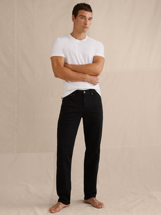 Jeans Rectos Talle Medio con Bolsillos
