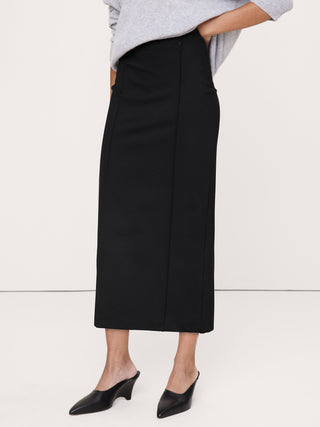 Ponte Pintuck Pencil Skirt.