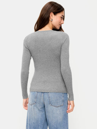 SoSoft Lite Crew-Neck Long-Sleeve Ribbed Top.