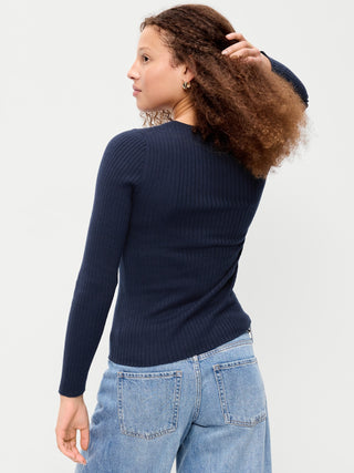 SoSoft Lite Crew-Neck Long-Sleeve Ribbed Top.
