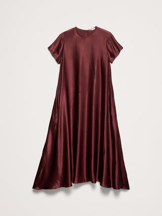 Aurelia Italian Satin Trapeze Dress.