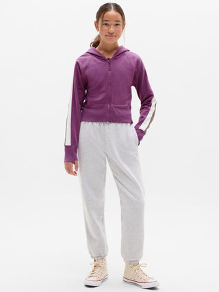 Athleta Girl All Day Colorblock Full Zip Shrunken Hoodie.