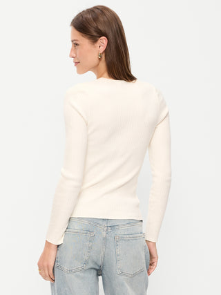 SoSoft Lite Crew-Neck Long-Sleeve Ribbed Top.