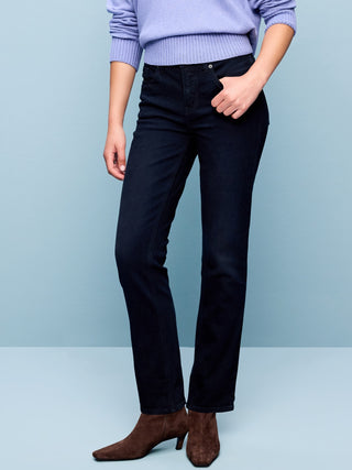 Jeans rectos de tiro medio.