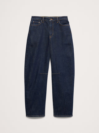 Mid-Rise Barrel Ankle Jean.