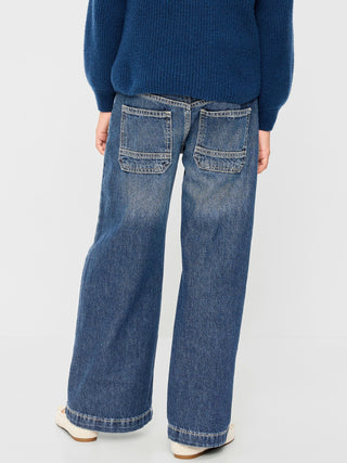 Low-Rise Super Baggy Wide-Leg Jeans for Girls.