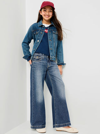 Low-Rise Super Baggy Wide-Leg Jeans for Girls.