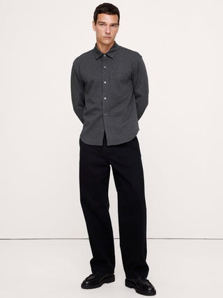 Luxury-Touch Button-Down Shirt.