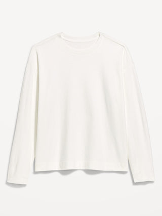Camiseta vintage de manga larga con cuello redondo.