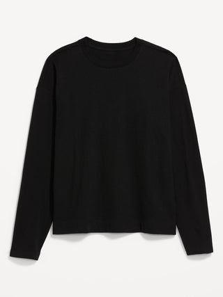 Camiseta vintage de manga larga con cuello redondo.