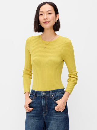 SoSoft Lite Crew-Neck Long-Sleeve Ribbed Top.