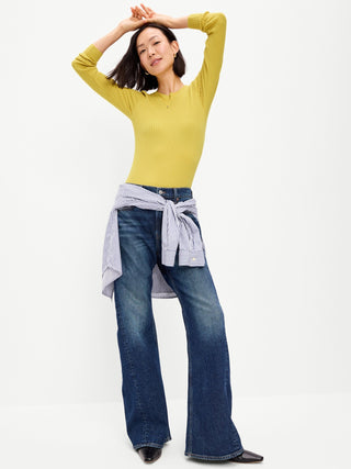 SoSoft Lite Crew-Neck Long-Sleeve Ribbed Top.