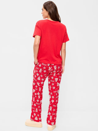 Pantalón de pijama de franela de mujer.