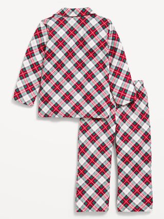 Pijama de franela unisex para niños pequeños.