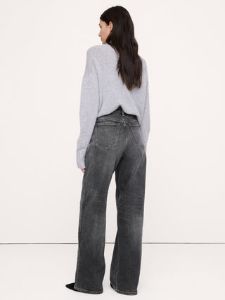 High-Waisted Flared Jeans with Pockets