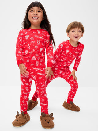 Conjunto de pijama de ajuste ceñido estampado SoftMode para niños pequeños y bebés.