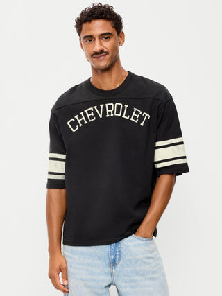 Camiseta de fútbol americano de cuello redondo.