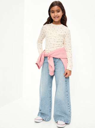 Low-Rise Super Baggy Wide-Leg Jeans for Girls.