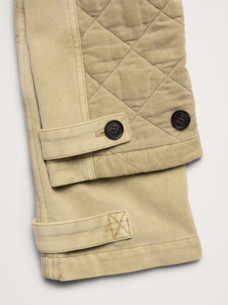 Quilted Cotton-Linen Utility Jacket.