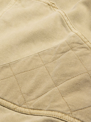 Quilted Cotton-Linen Utility Jacket.