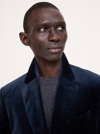 Tailored Slim Velvet Blazer.