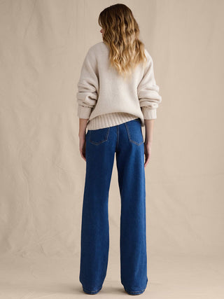 High-Waisted Flared Jeans with Pockets