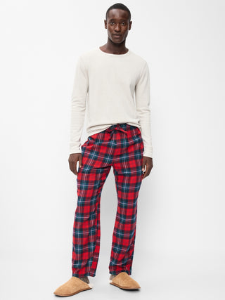 Pantalón de pijama de franela para hombre.