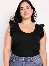 Blusa sin Mangas con Volantes