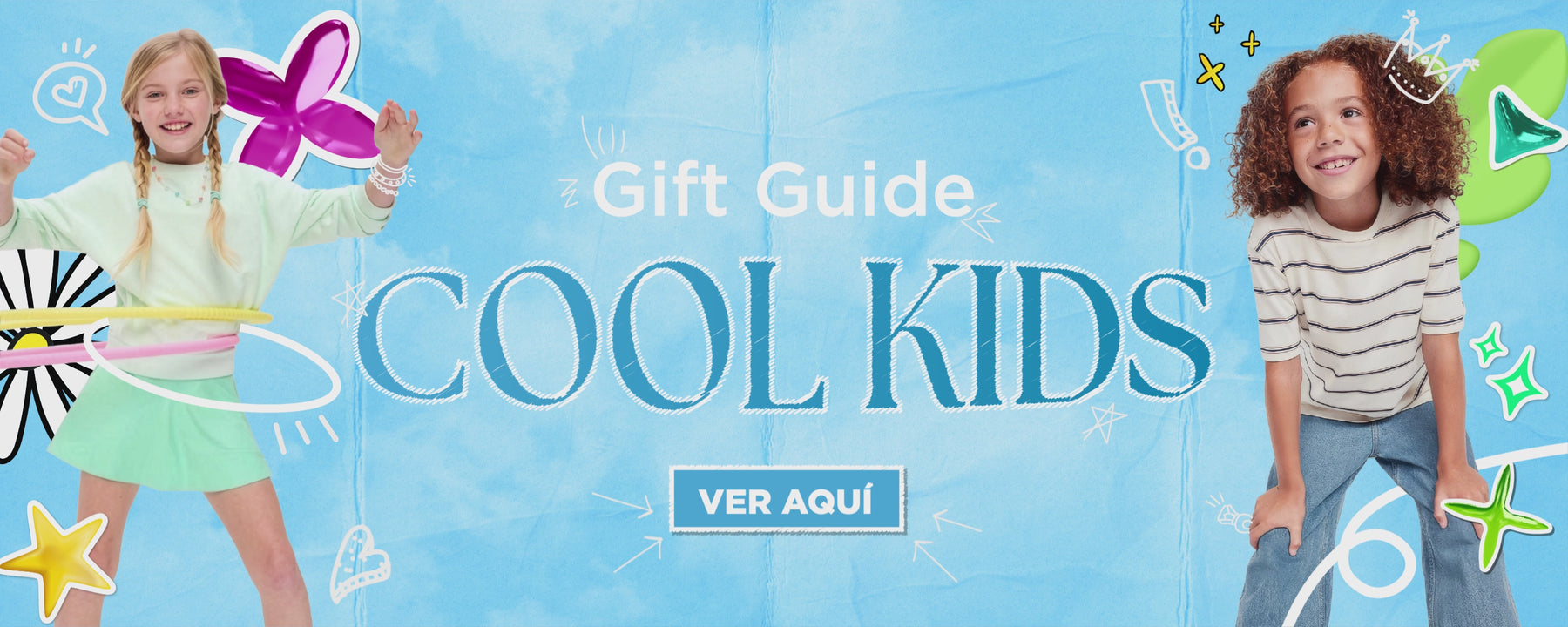 Banner web con opciones de ropa para niños para celebrar el Día del Niño _Line Up Shop Costa Rica 