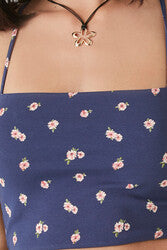 Top Corto con Estampado Floral