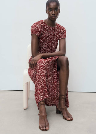 Vestido con Abertura Estampado Floral