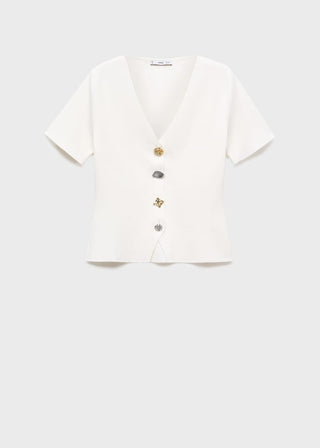 Cárdigan de Punto con Botones Joya