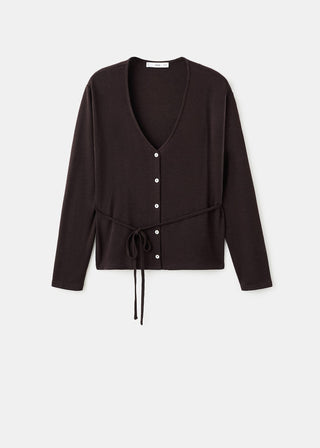 Cárdigan de Punto con Cinturón